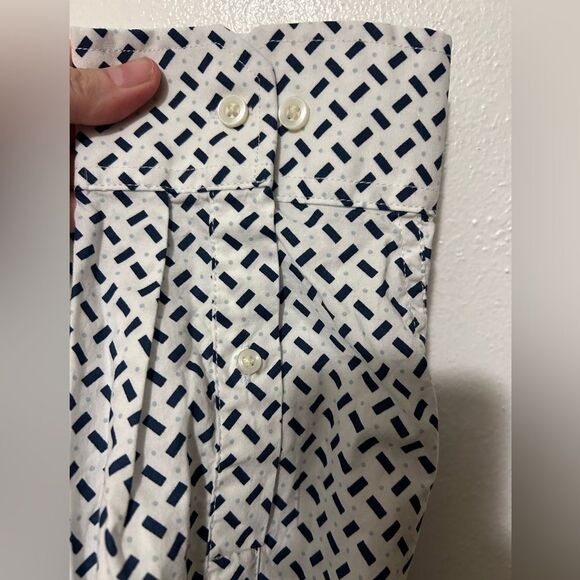 NWT Goodfellow & Co Mens Poplin Shirt Blue & white pattern size 3X Tall - Picture 8 of 10